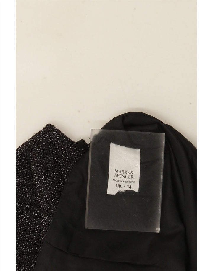 Saia midi reta feminina Marks & Spencer Reino Unido 14 grande W32 cinza