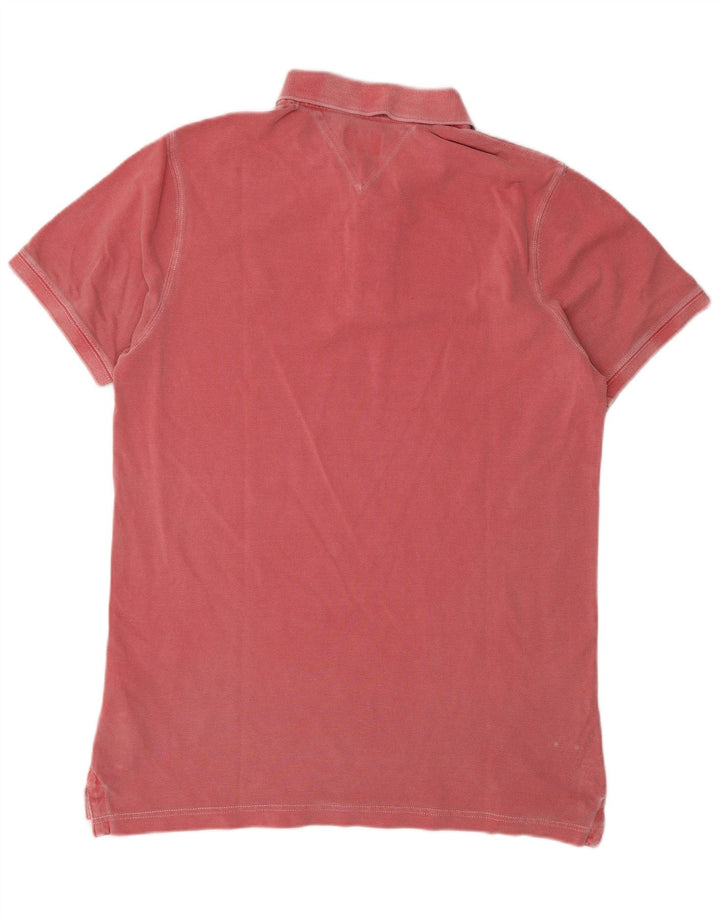 Camisa polo masculina Tommy Hilfiger grande algodão vermelho