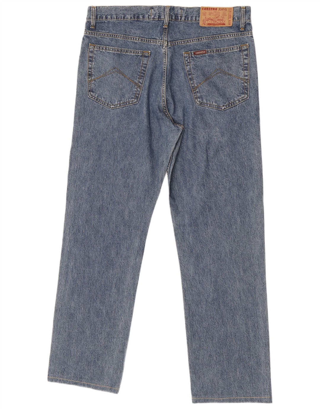 Carrera Mens 700 Regular Fit Straight Jeans W36 L31 Azul Algodão