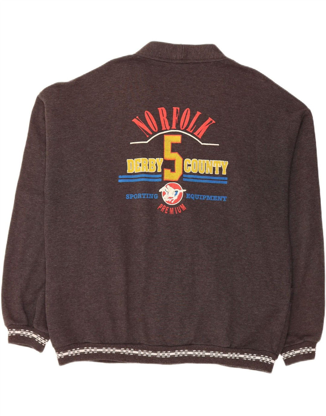 Suéter cardigã gráfico masculino VINTAGE 2XL cinza