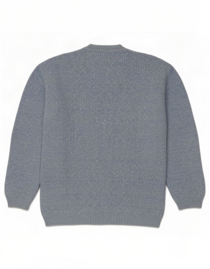 Suéter masculino Colorado com decote em V, algodão manchado azul médio