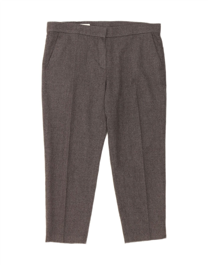 Escada Womens Capri Suit Calças EU 40 Médio W34 L23 Cinza Lã