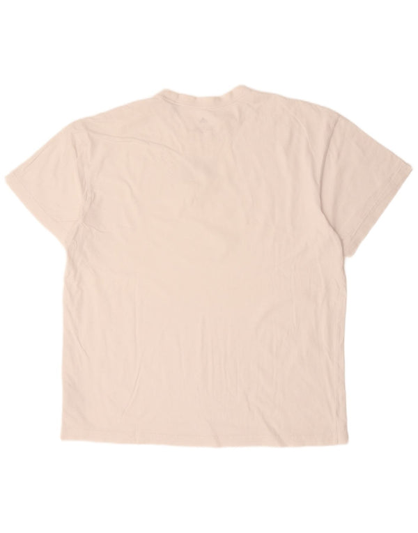 Adidas Mens Camiseta Top Grande Algodão Branco