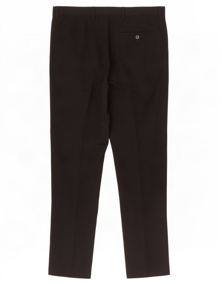 Calça masculina Marks & Spencer Slim Suit W32 L31 poliéster preto