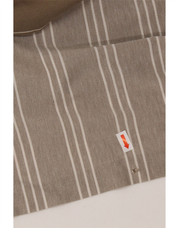 Camisa polo masculina NIKE UK 39/41 médio bege listrado