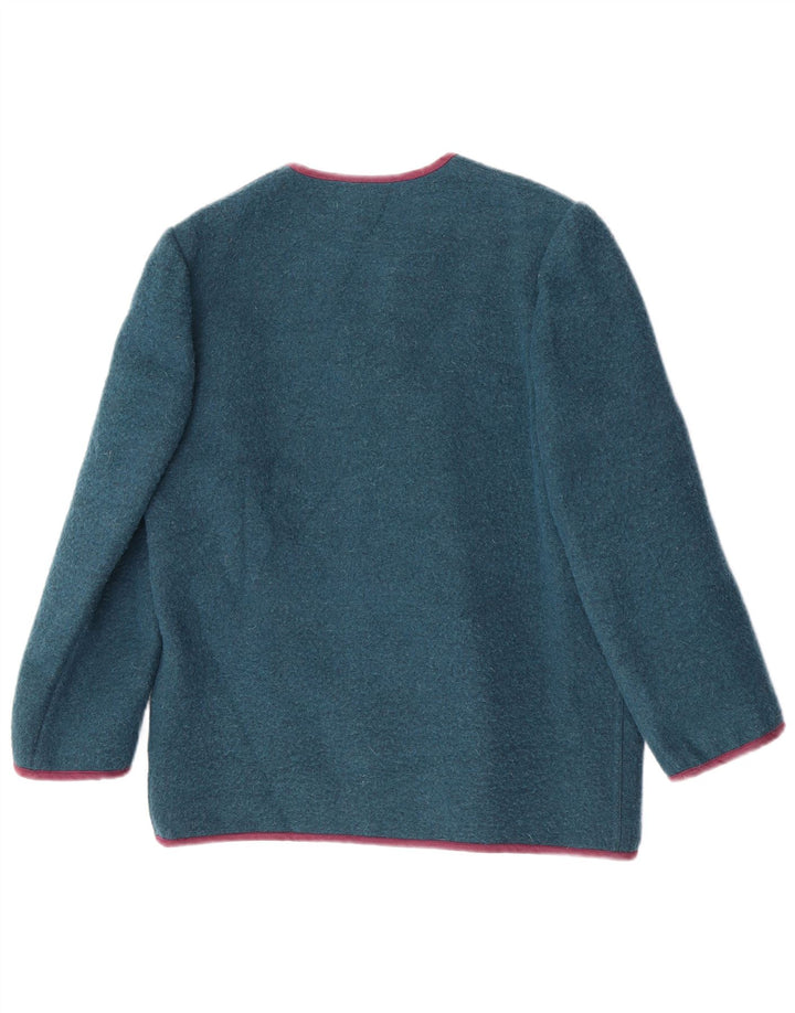 Jaqueta Blazer Feminina Ungaro Reino Unido 14 Lã Turquesa Média