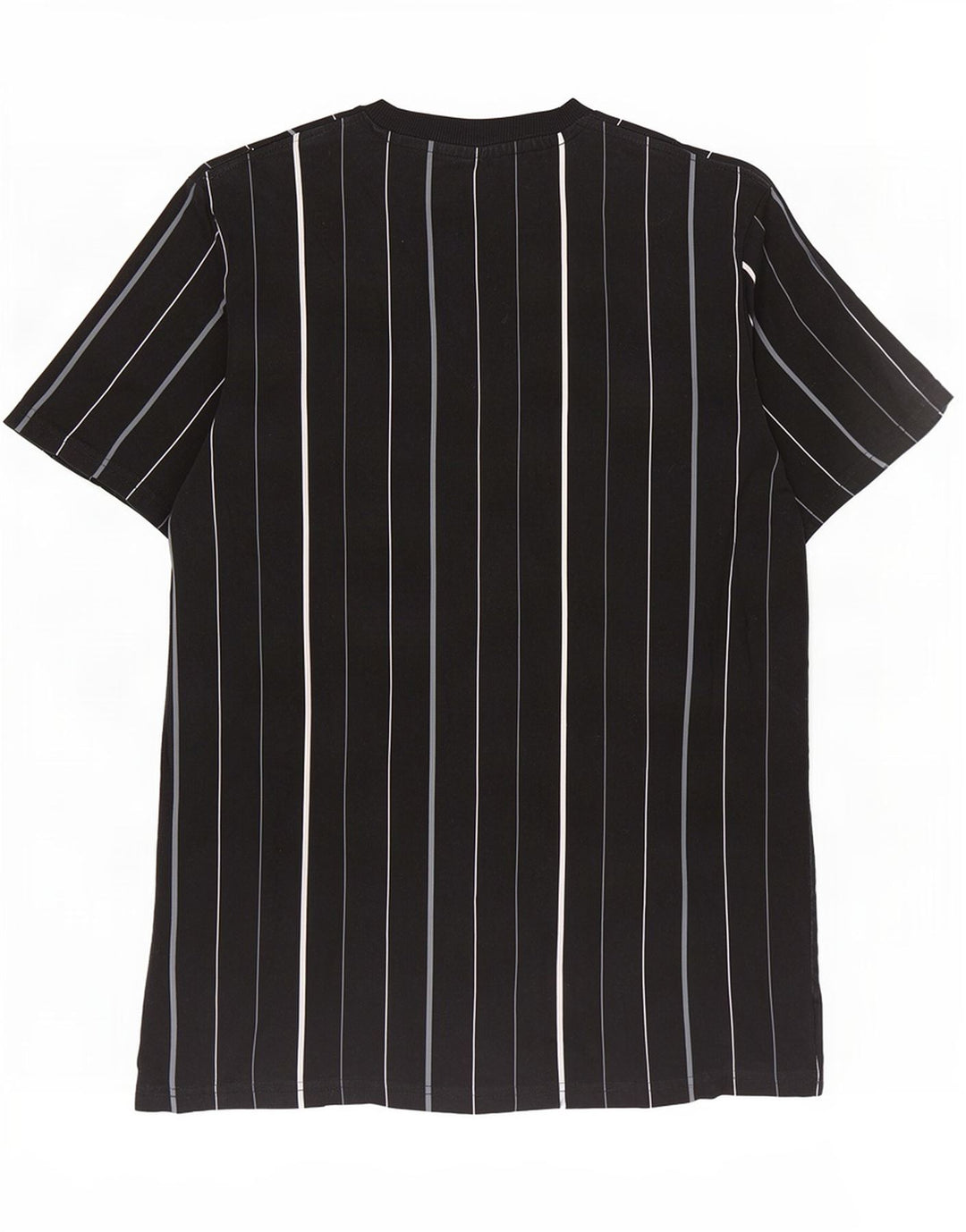 Camiseta masculina Fila top pequeno algodão listrado preto