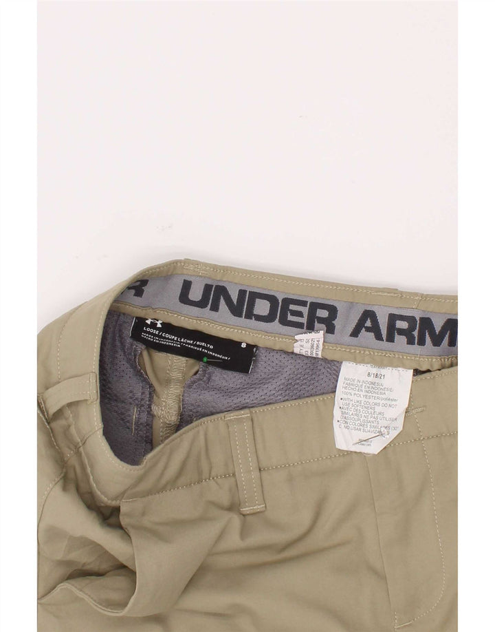 Under Armour Meninos Chino Shorts 7-8 Anos W24 Poliéster Cáqui