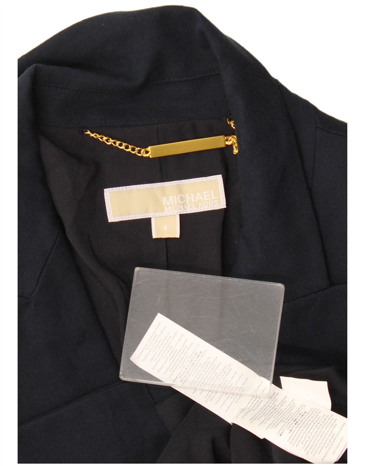 Jaqueta blazer feminina MICHAEL KORS com peito duplo EUA 8 azul marinho médio