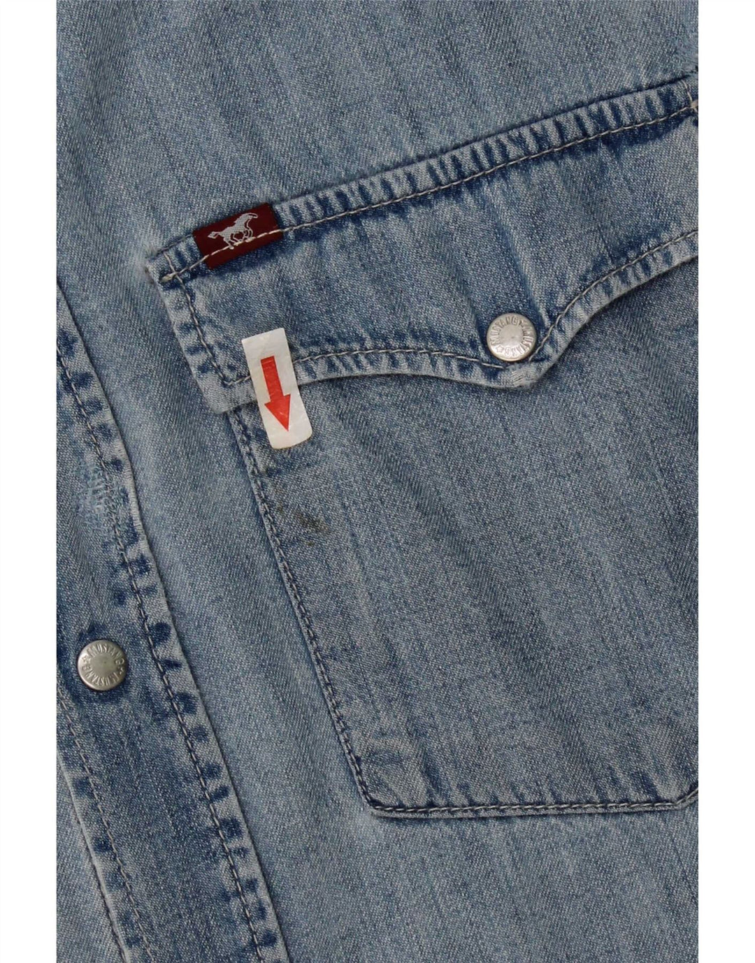 Vestido jeans feminino sem mangas Mustang UK 14 azul médio