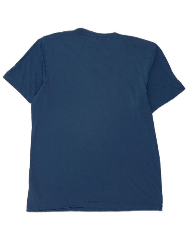 Camiseta Nike masculina gráfica Top médio algodão azul