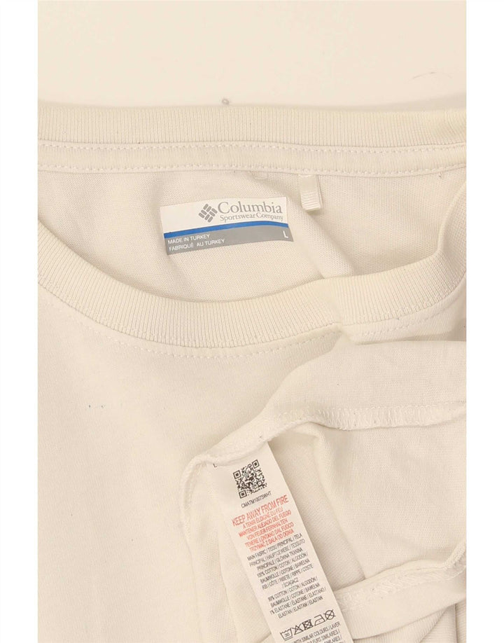Camiseta Columbia Masculina Graphic Top Grande Algodão Branco
