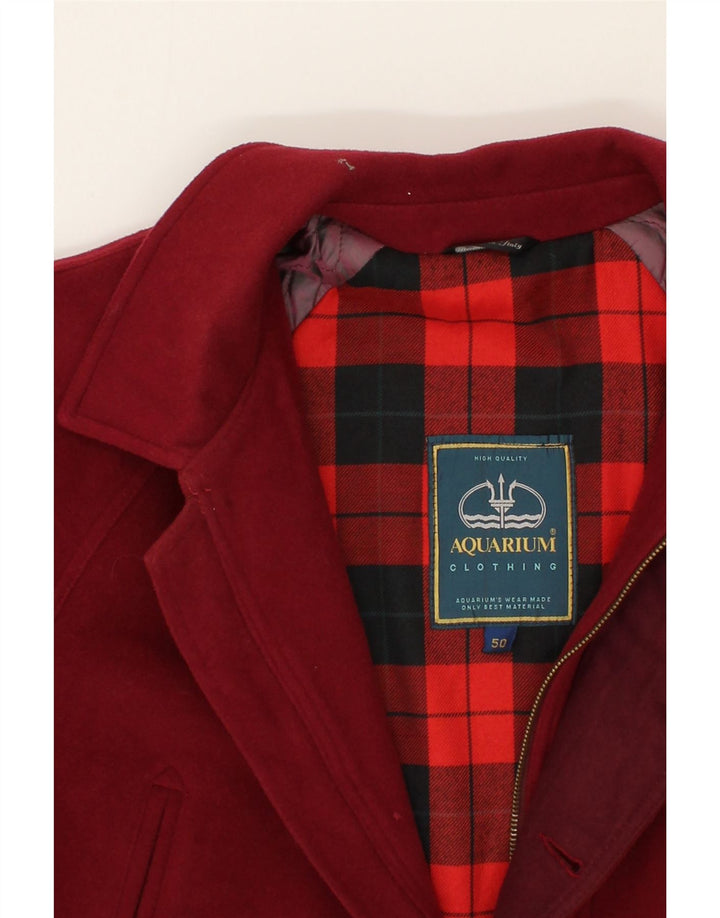Sobretudo masculino VINTAGE IT 50 grande vermelho