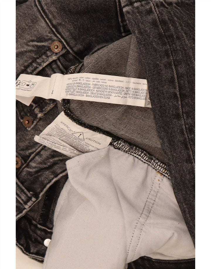 Calça jeans reta feminina Zara EU 42 grande W32 L35 algodão cinza