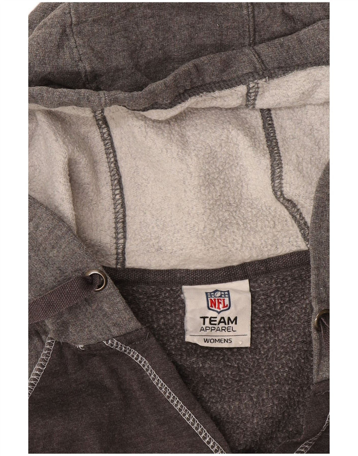 NFL feminino Carolina Panthers moletom com capuz Reino Unido 14 bloco colorido cinza médio