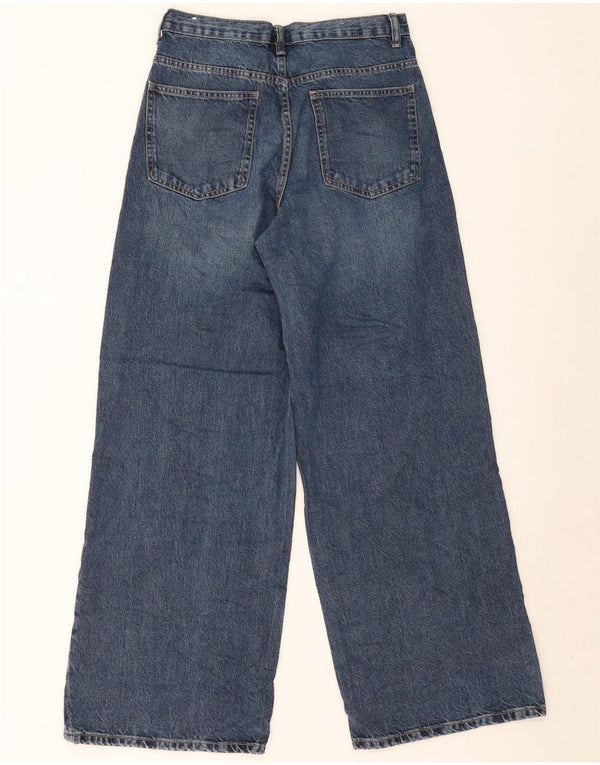 Zara Jeans feminino de perna larga EU 38 pequeno W28 L31 azul