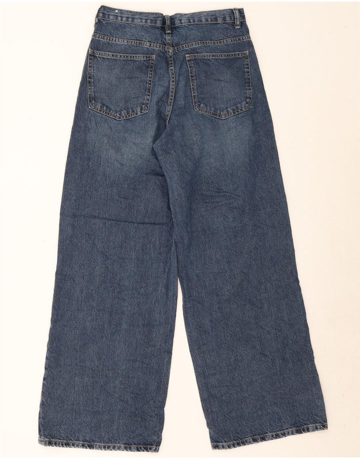 Zara Jeans feminino de perna larga EU 38 pequeno W28 L31 azul