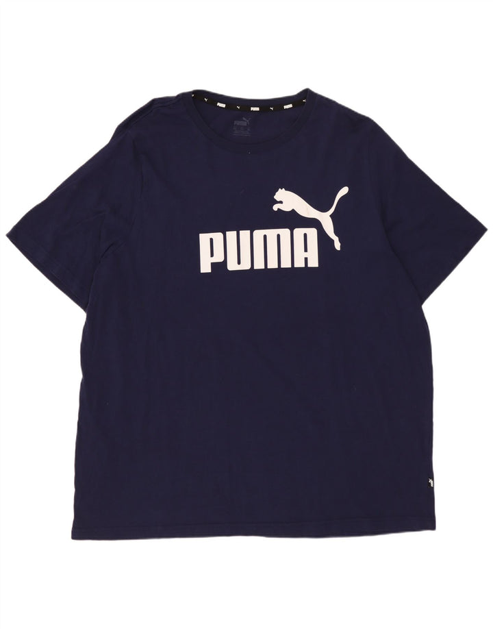 Camiseta gráfica masculina PUMA Top 2XL azul marinho