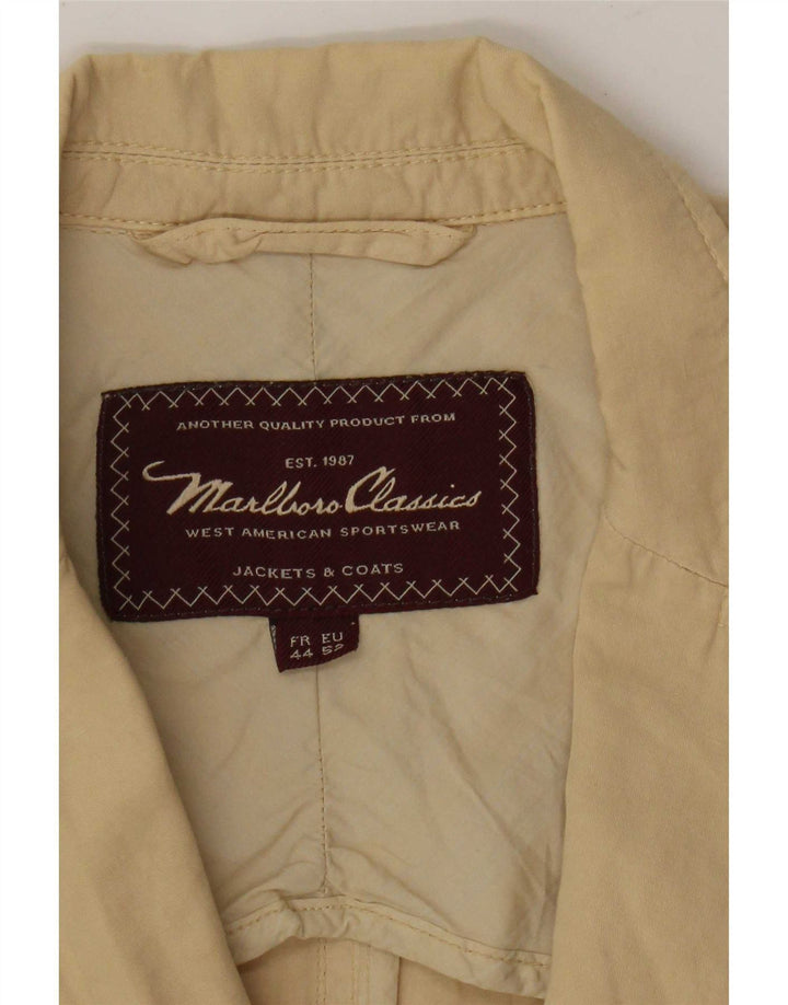 Jaqueta blazer masculina Marlboro Classics com 3 botões EU 52 XL algodão bege