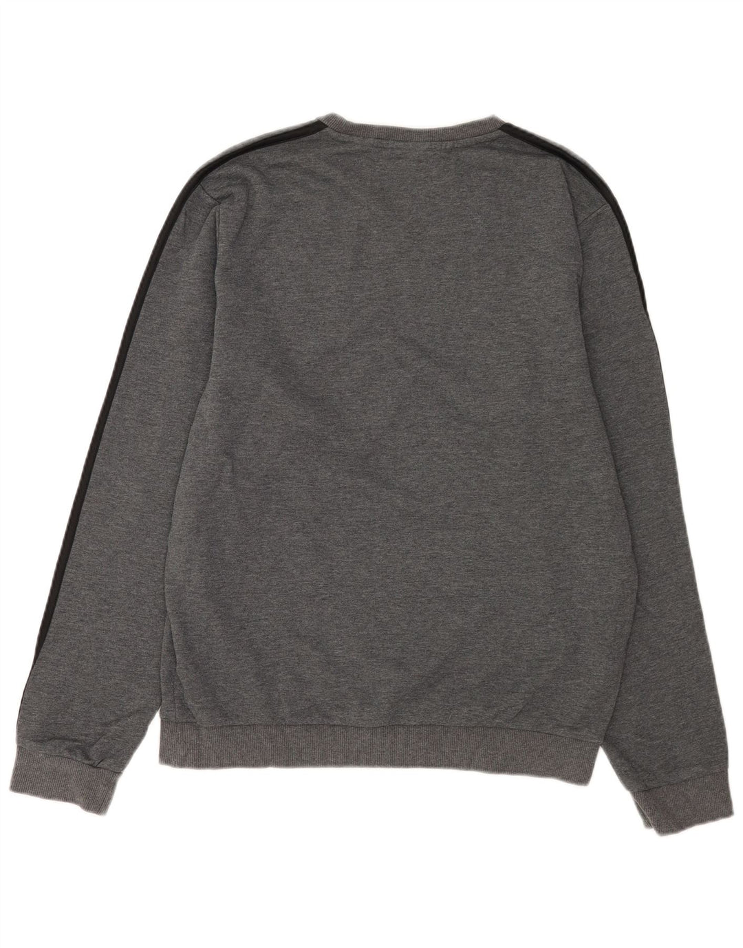 Adidas Mens Moletom Jumper Médio Algodão Cinza