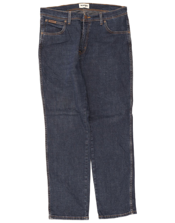 Wrangler Mens Jeans Slim W36 L30 Azul Marinho Algodão