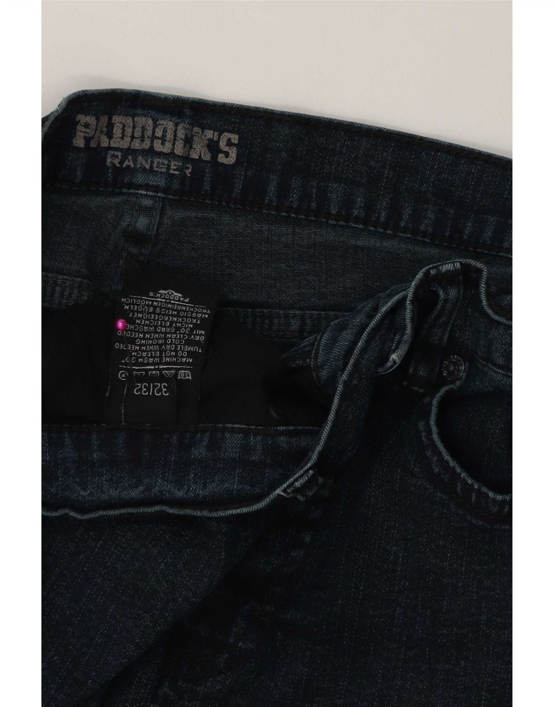 Calça jeans reta feminina Paddock W32 L32 algodão azul
