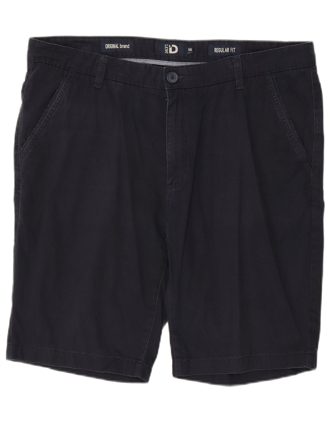 Shorts Chino masculino de ajuste regular da Dack IT 56 3XL W40 algodão azul marinho
