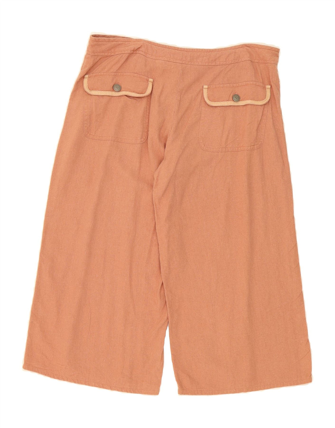MOSSIMO Womens Wide Leg Capri Trousers US 11 Large W34  Pink Linen Vintage Mossimo and Second-Hand Mossimo from Messina Hembry 