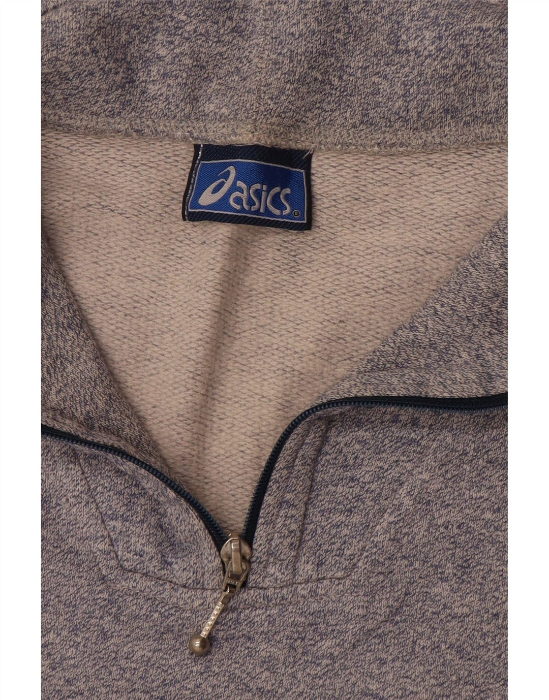 Asics feminino gráfico moletom jumper UK 16 grande cinza colorblock