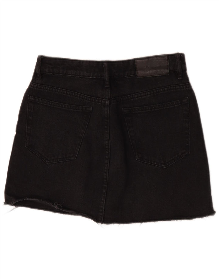 Saia jeans feminina Trafaluc pequena W26 preta