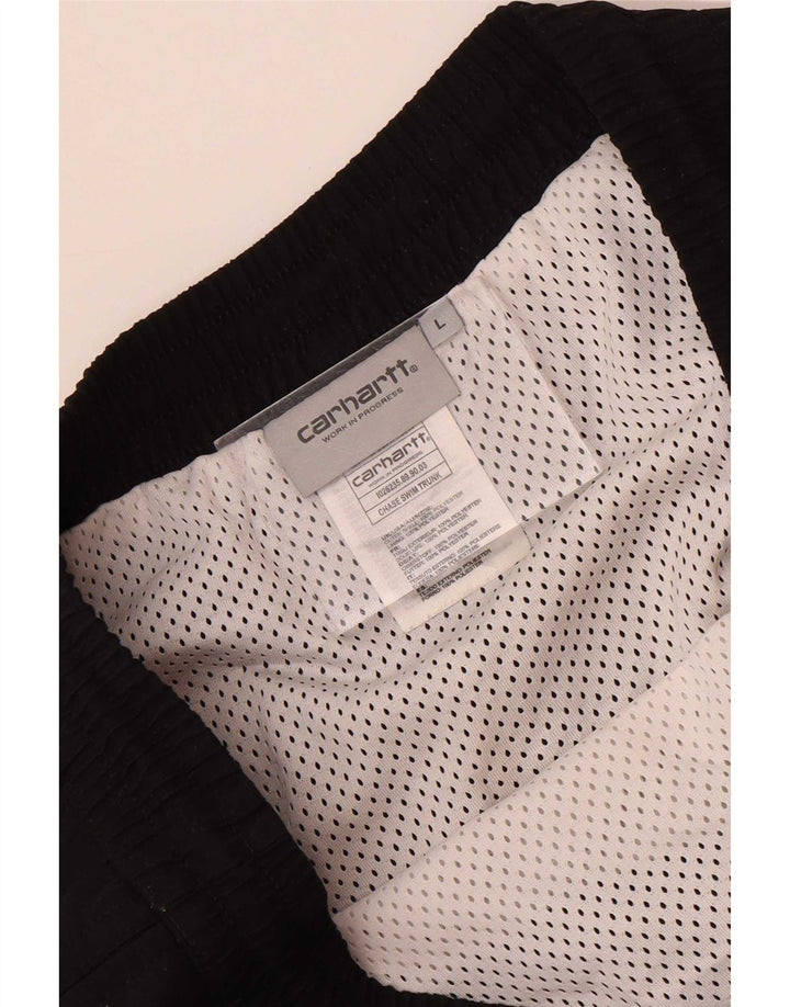 Shorts de natação masculino Carhartt grande poliéster preto
