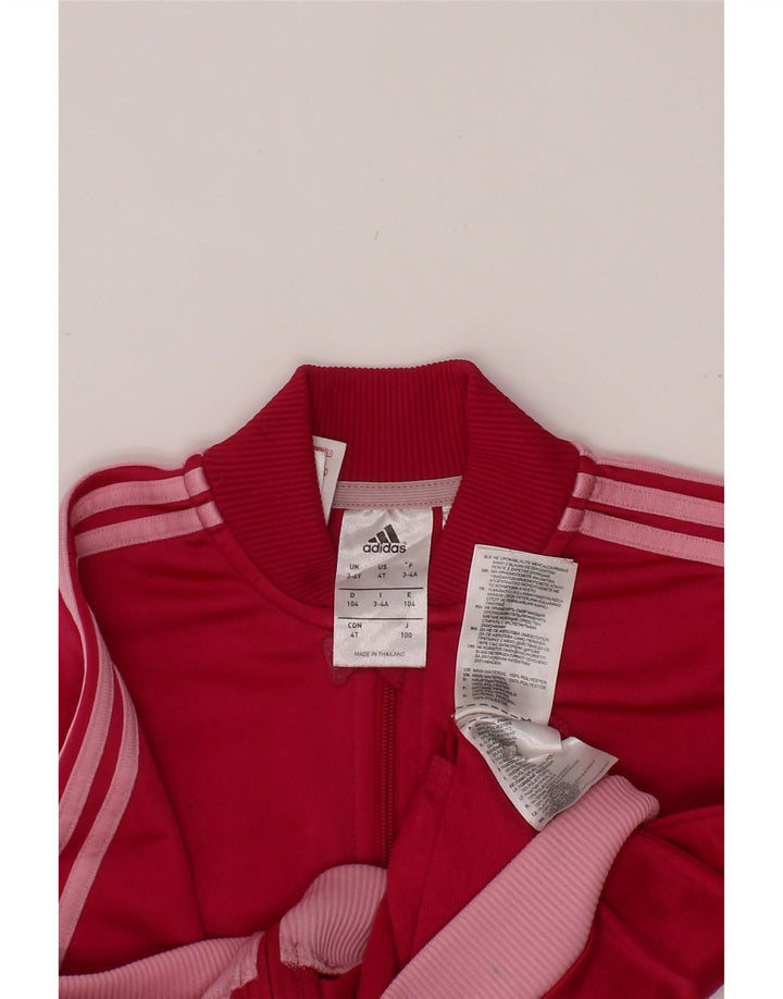Jaqueta ADIDAS Meninas Treino Top 3-4 Anos Rosa Poliéster