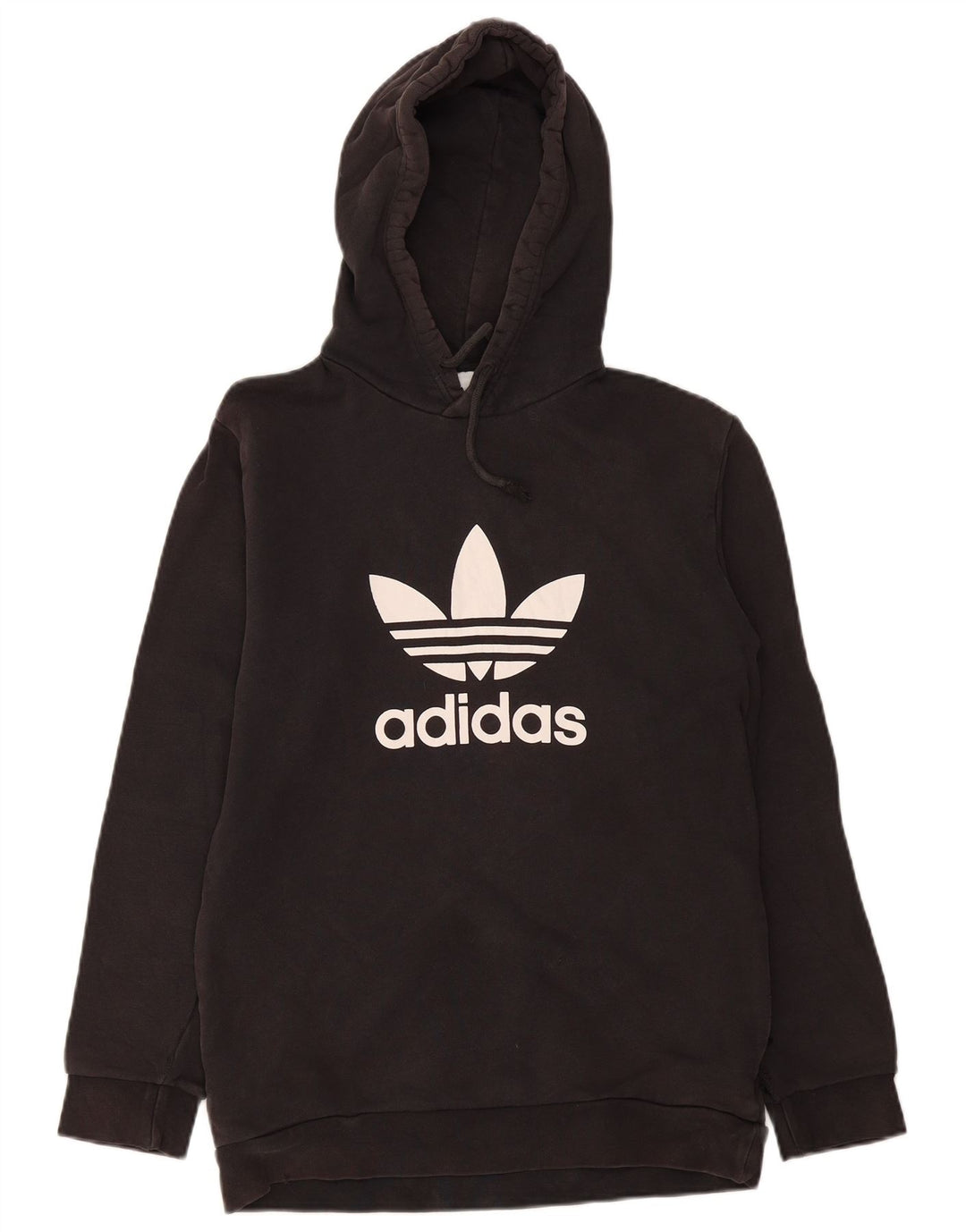 ADIDAS Mens Graphic Hoodie Jumper Pequeno Algodão Preto