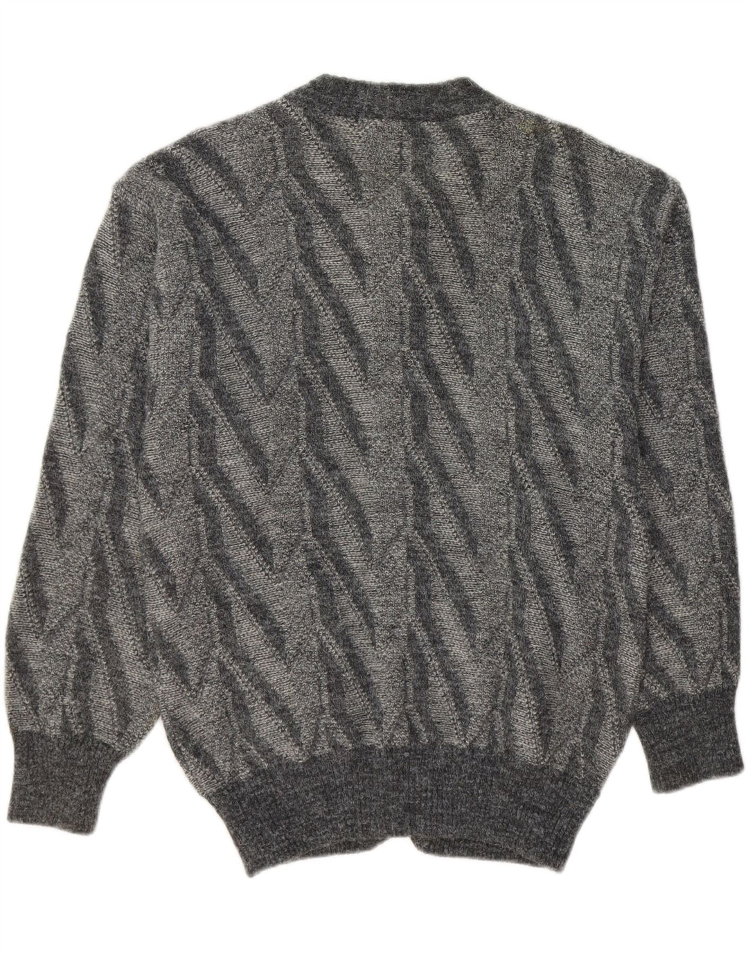 VINTAGE Mens Cardigan Sweater IT 52 Large Grey Virgin Wool Vintage Vintage and Second-Hand Vintage from Messina Hembry 