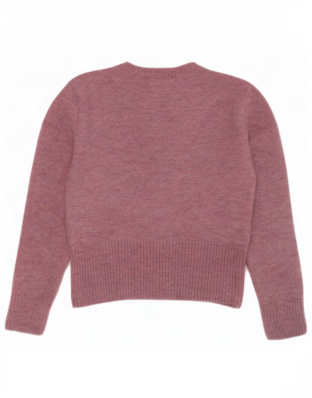 Suéter feminino Zara com gola canoa UK 12 nylon rosa médio