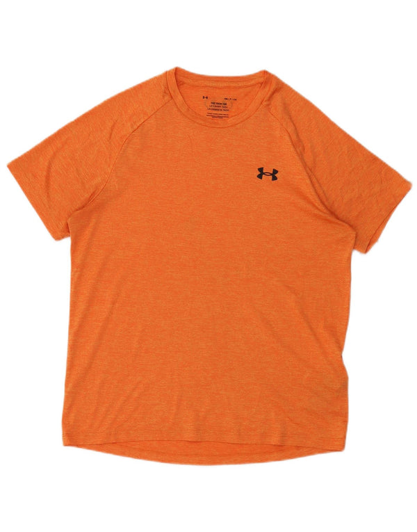 Camiseta masculina Under Armour The Tech Tee Top pequeno laranja poliéster