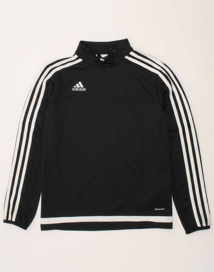 ADIDAS Boys Climacool Pullover Treino Top 9-10 Anos Preto Colourblock