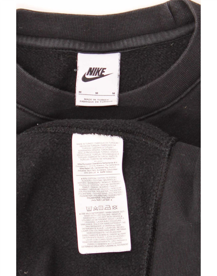 Nike masculino gráfico moletom jumper médio algodão preto