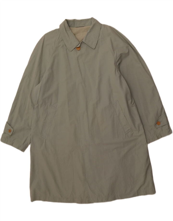 Trench Coat Masculino TRUSSARDI IT 52 XL Algodão Cinza