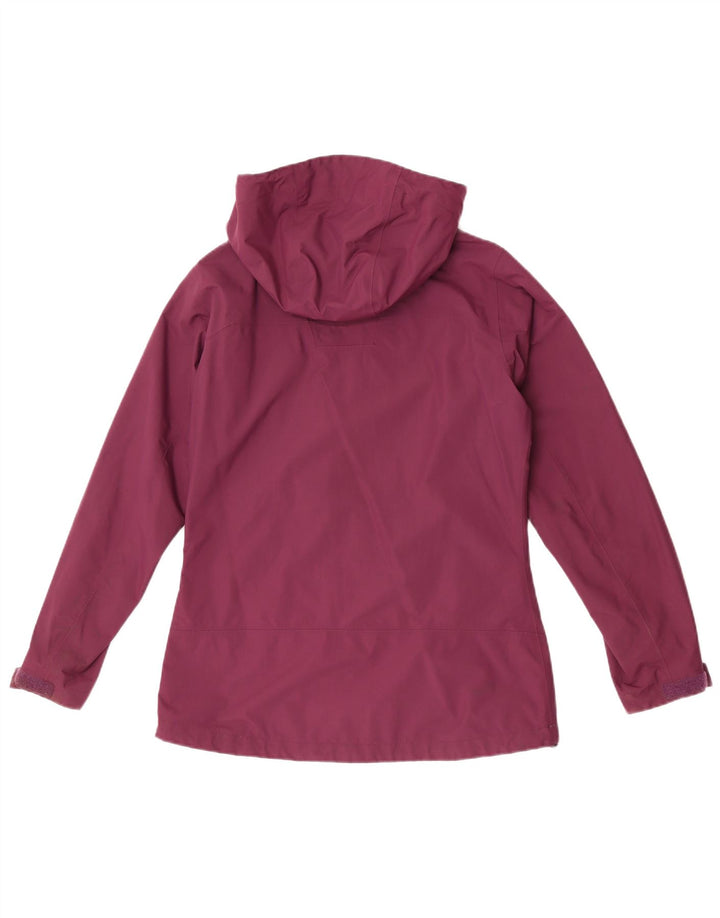 Jaqueta de chuva feminina com capuz Berghaus UK 12 poliamida Borgonha média