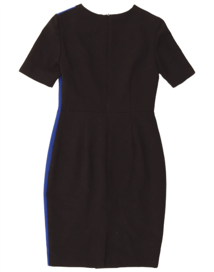 Vestido bainha feminino Marks & Spencer Reino Unido 8 pequeno bloco colorido preto de poliéster