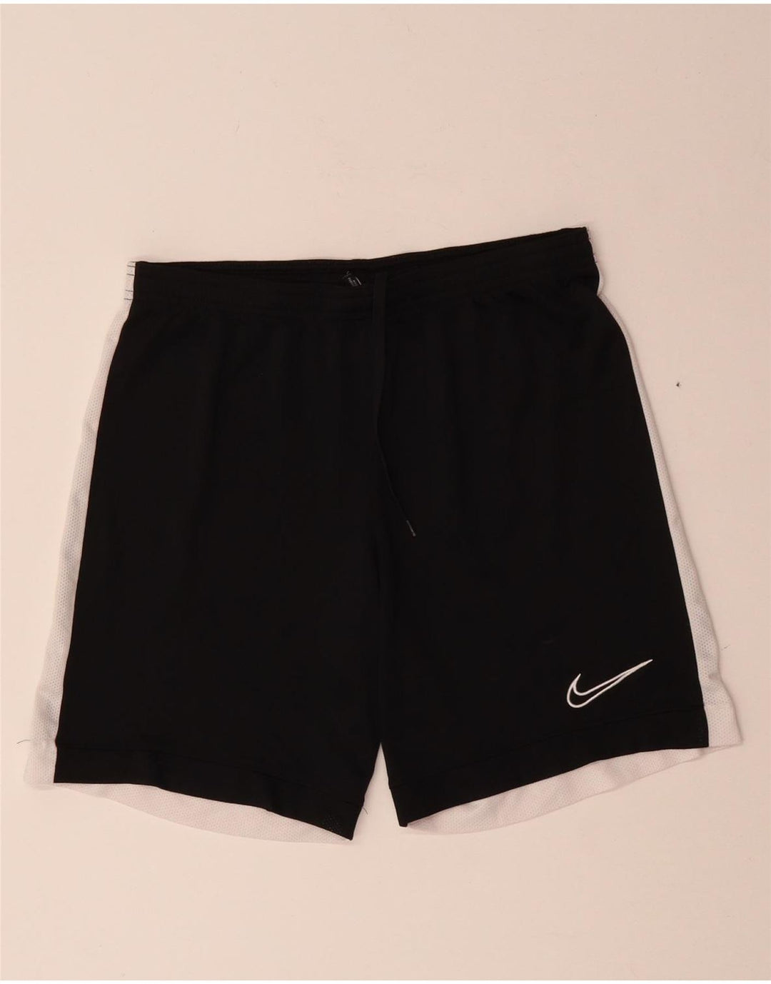 Shorts esportivos femininos Nike Dri Fit UK 14 médio preto colorblock poliéster