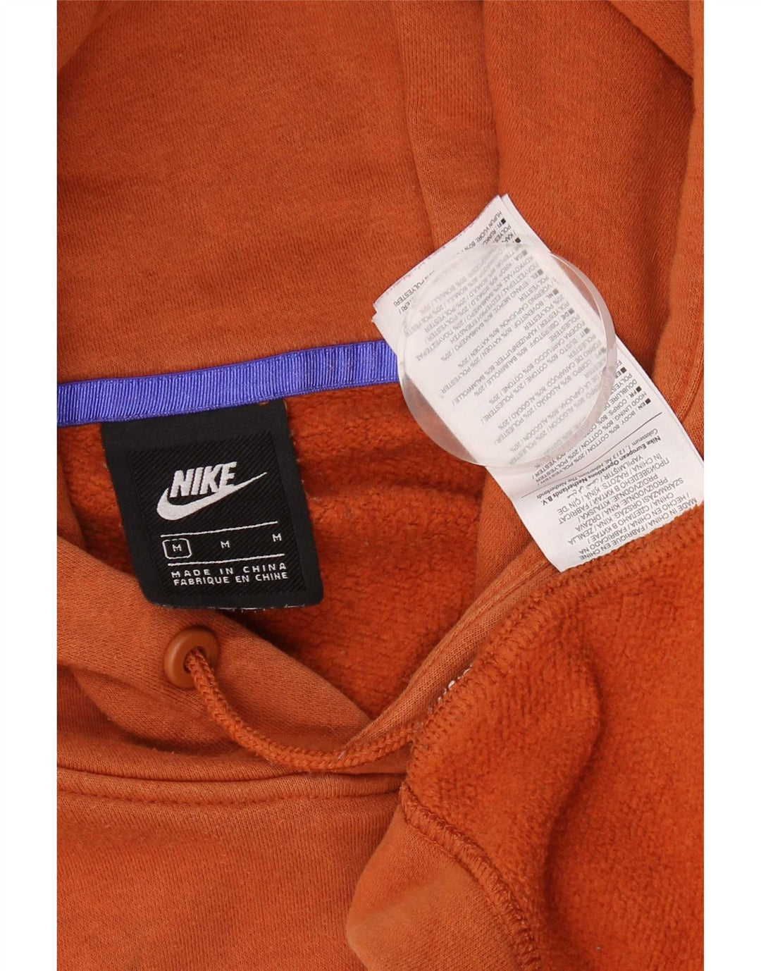 Nike Womens Oversized Hoodie Jumper UK 14 Médio Laranja Algodão