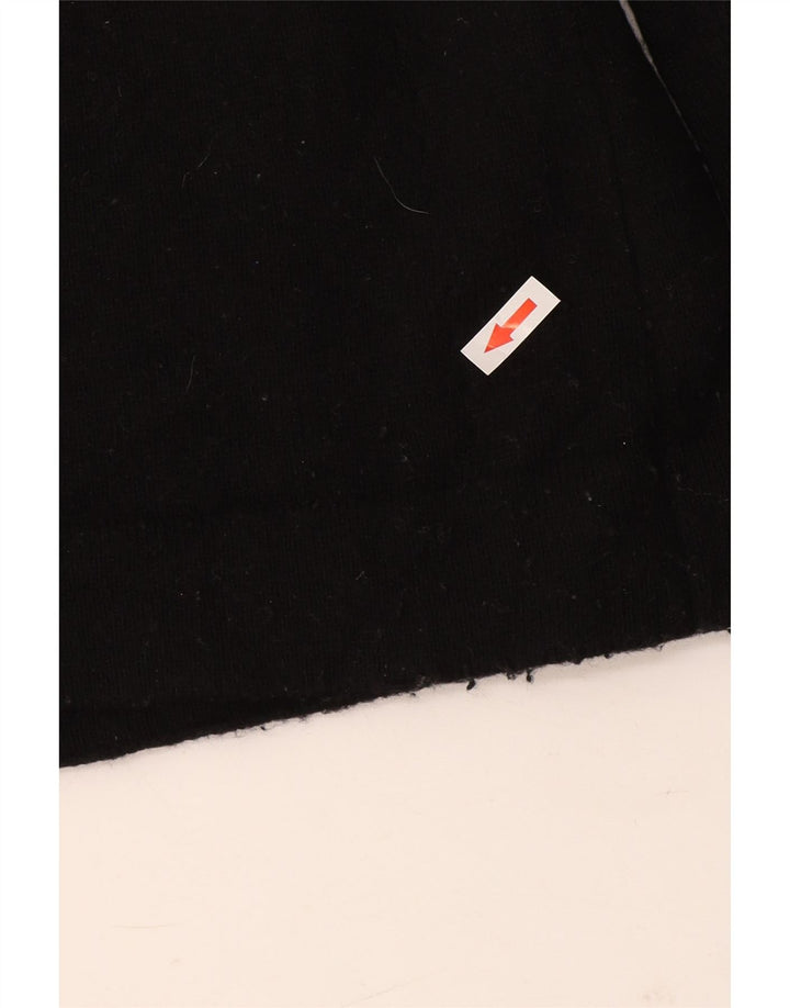Suéter feminino Gap com gola tartaruga Reino Unido 10 lã merino preta pequena