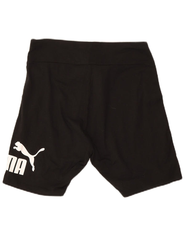 Shorts esportivos gráficos femininos Puma UK 14 grande algodão preto