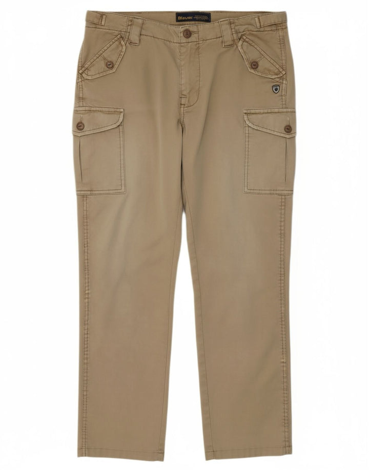 Calça cargo reta masculina BLAUER W31 L28 algodão bege