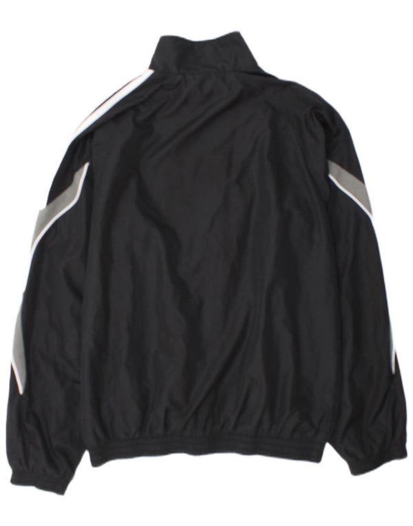 Adidas Mens Tracksuit Top Jacket UK 36/38 Pequeno Preto Colorblock Poliéster