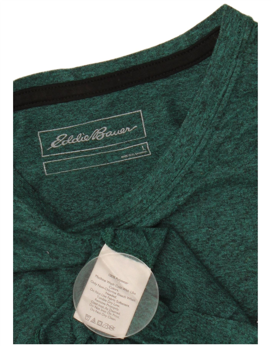 Camiseta masculina Eddie Bauer de ajuste regular, grande poliéster manchado verde