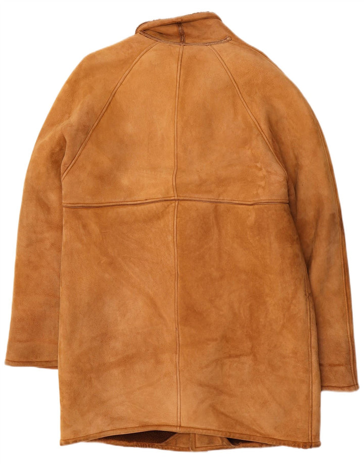 Jaqueta masculina vintage Shearling UK 38 marrom médio