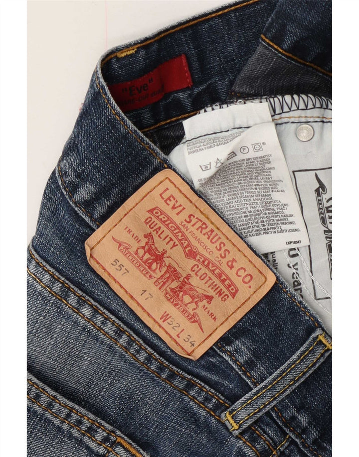 Shorts jeans feminino 557 da Levi's W32 grande algodão azul